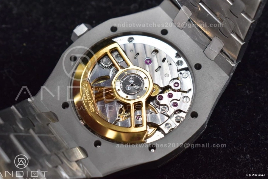 Dial Oak SS 41mm Royal Affordable Textured Clone Best Super on APSF A4302 449 Bracelet Edition SS White 15500 1:1 0504